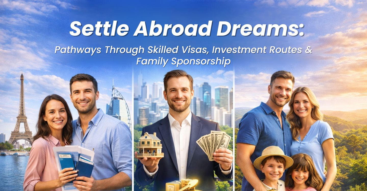 Settle Abroad Dreams: Pathways Through Skilled Visas, Investment Routes & Family Sponsorship